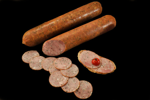 Cooked and smoked ham sausage