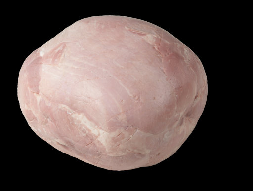 Cooked ham without rind